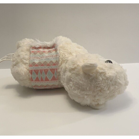 Kellytoy White Alpaca Llama Plush Stuffed Animal  Blanket Saddle Fringed READ - Picture 6 of 14